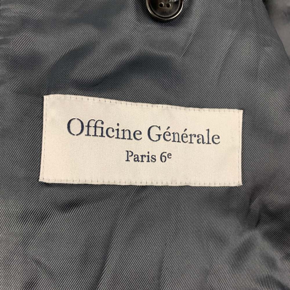OFFICINE GENERALE Black White Herringbone Wool Silk Sport Coat - Picture 7 of 7
